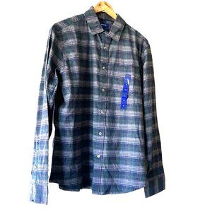 APT. 9 Premier Flex Men's Medium Plaid Button-Down Shirt NWT